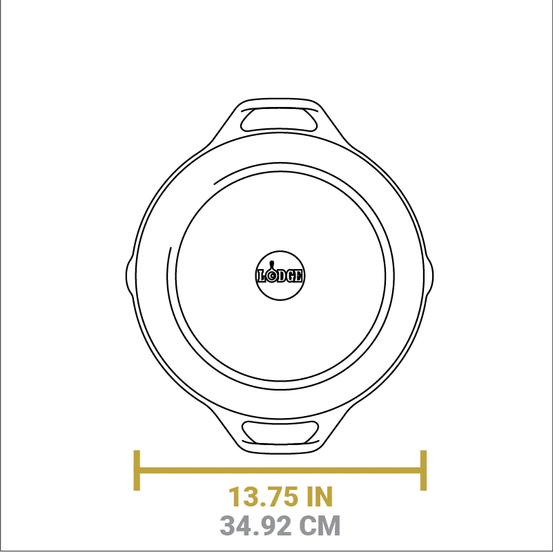 Lodge 13.25" Seasoned Cast Iron Dual Handle Pan