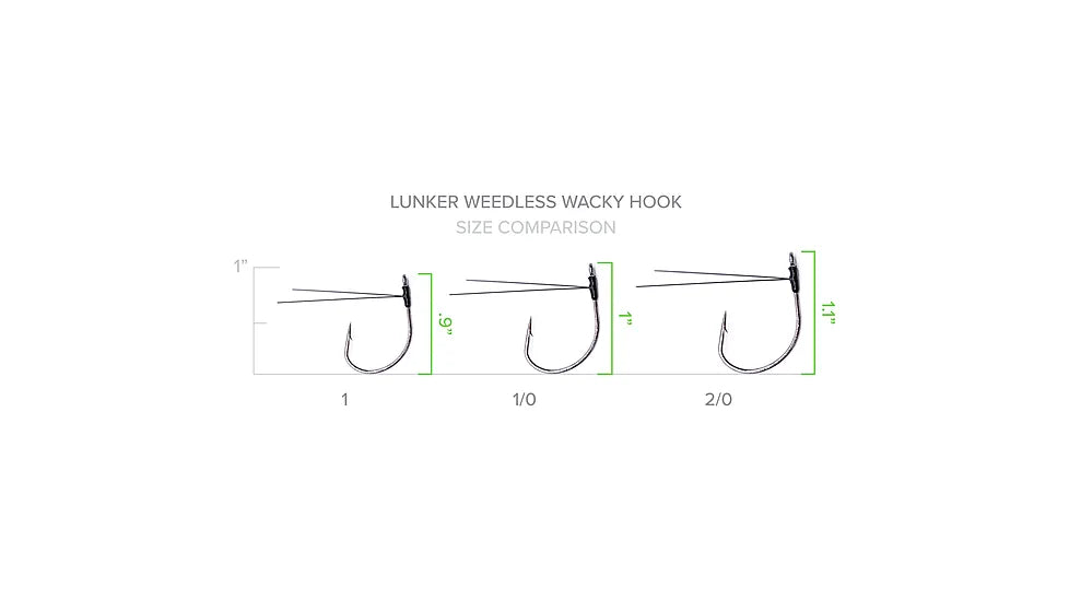 Googan Squad Green Series Lunker Weedless Wacky Hook