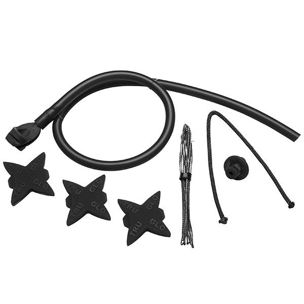 TruGlo Archery Bow Accessory Kit Black w/ Peep Loop Kisser Silencers