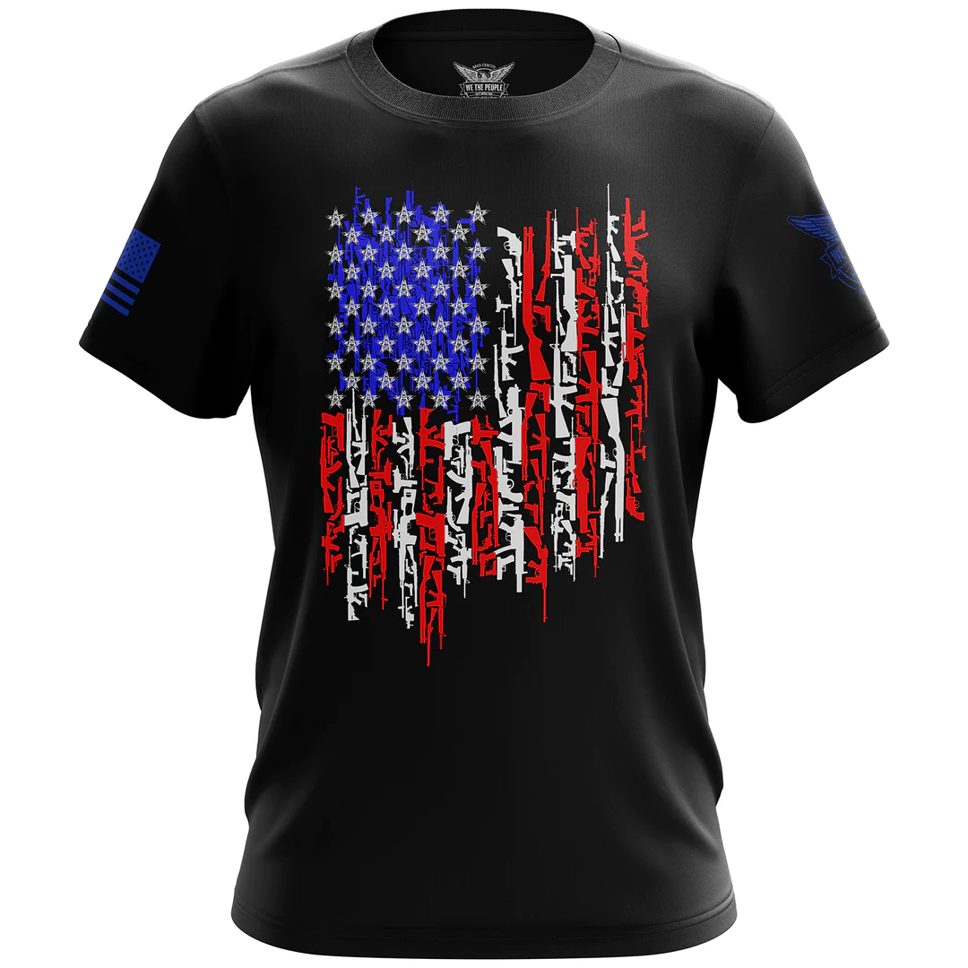 We The People American Flag In Guns 2.0 Shirt - Mens