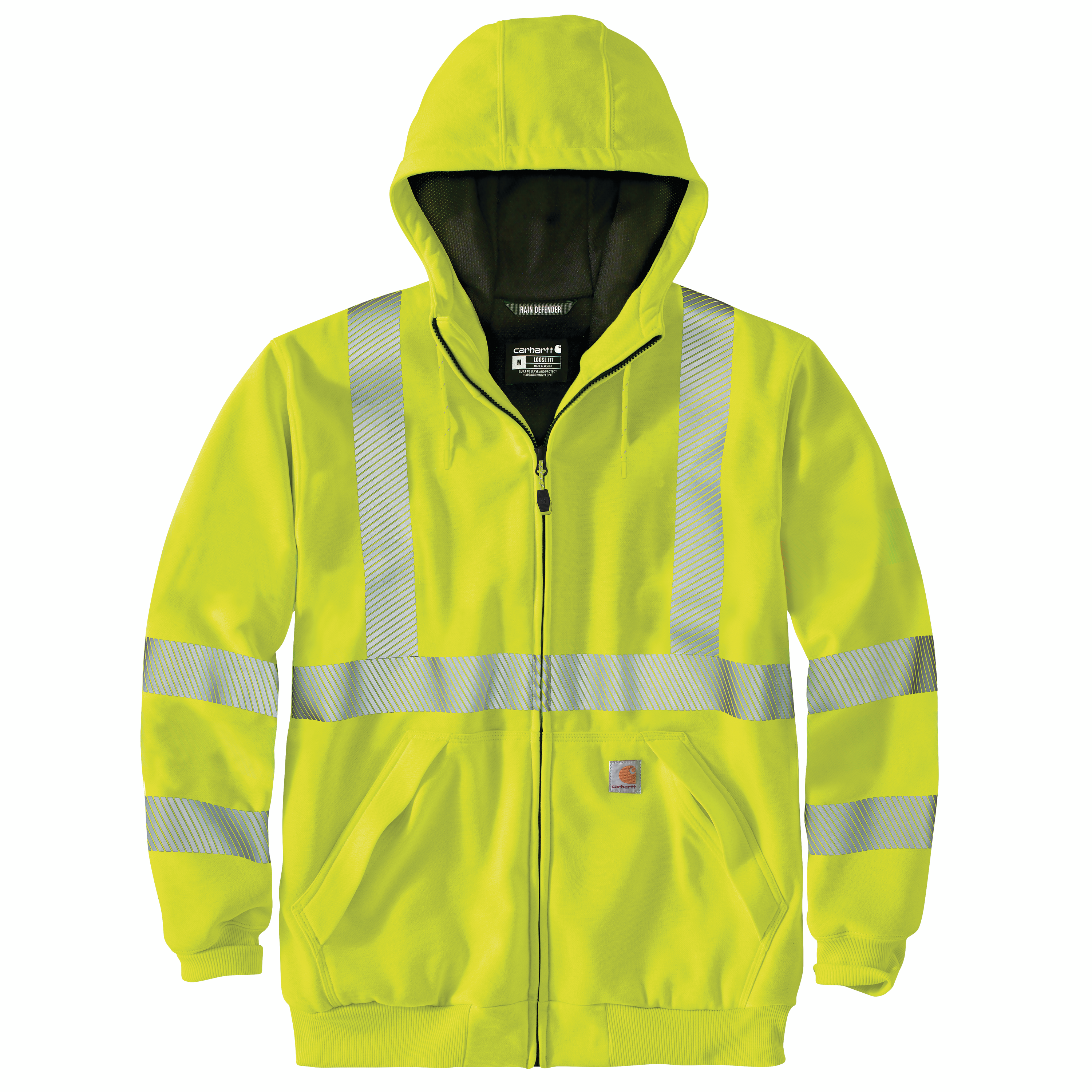 Carhartt Midweight Hi-Vis Class 3 Full Zip Sweatshirt - Mens