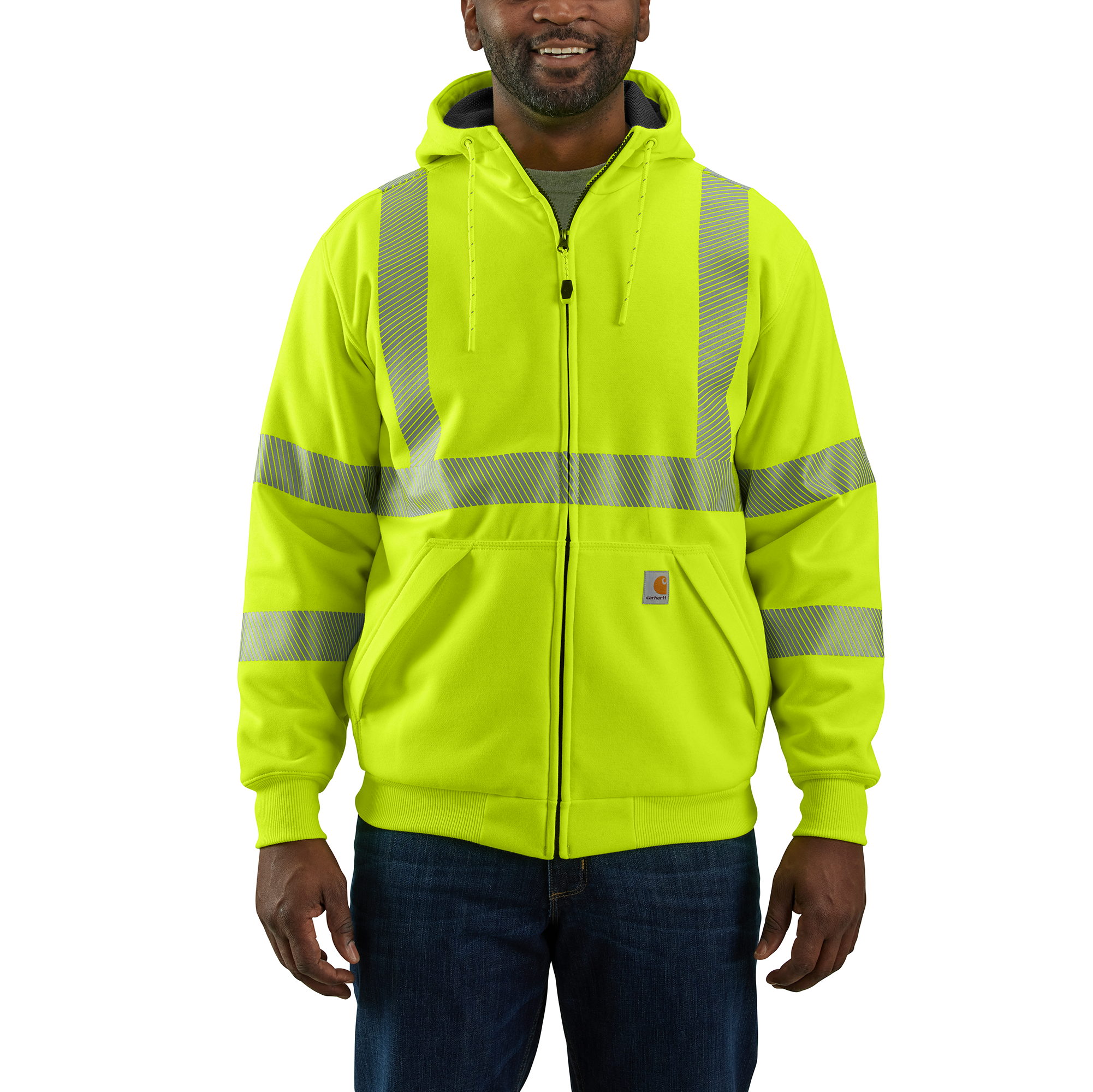 Carhartt Midweight Hi-Vis Class 3 Full Zip Sweatshirt - Mens