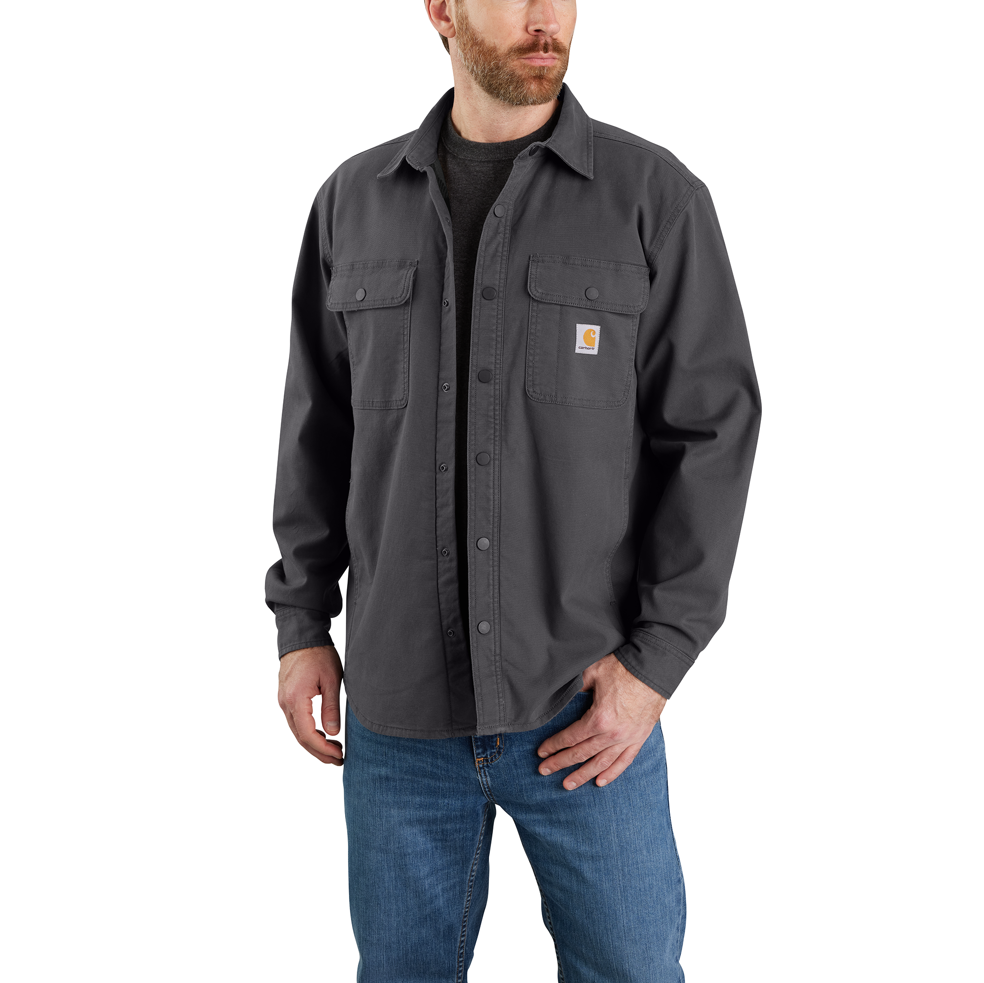 Carhartt Canvas Fleece Lined Snap Front Jac Shirt - Tall - Mens