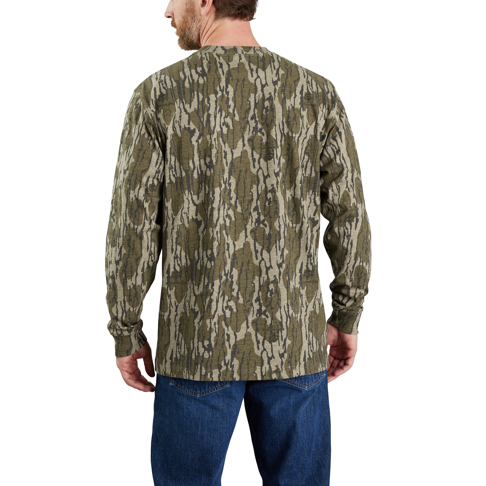 Carhartt Heavyweight Long-Sleeve Pocket Camo Logo Tee - Tall - Mens