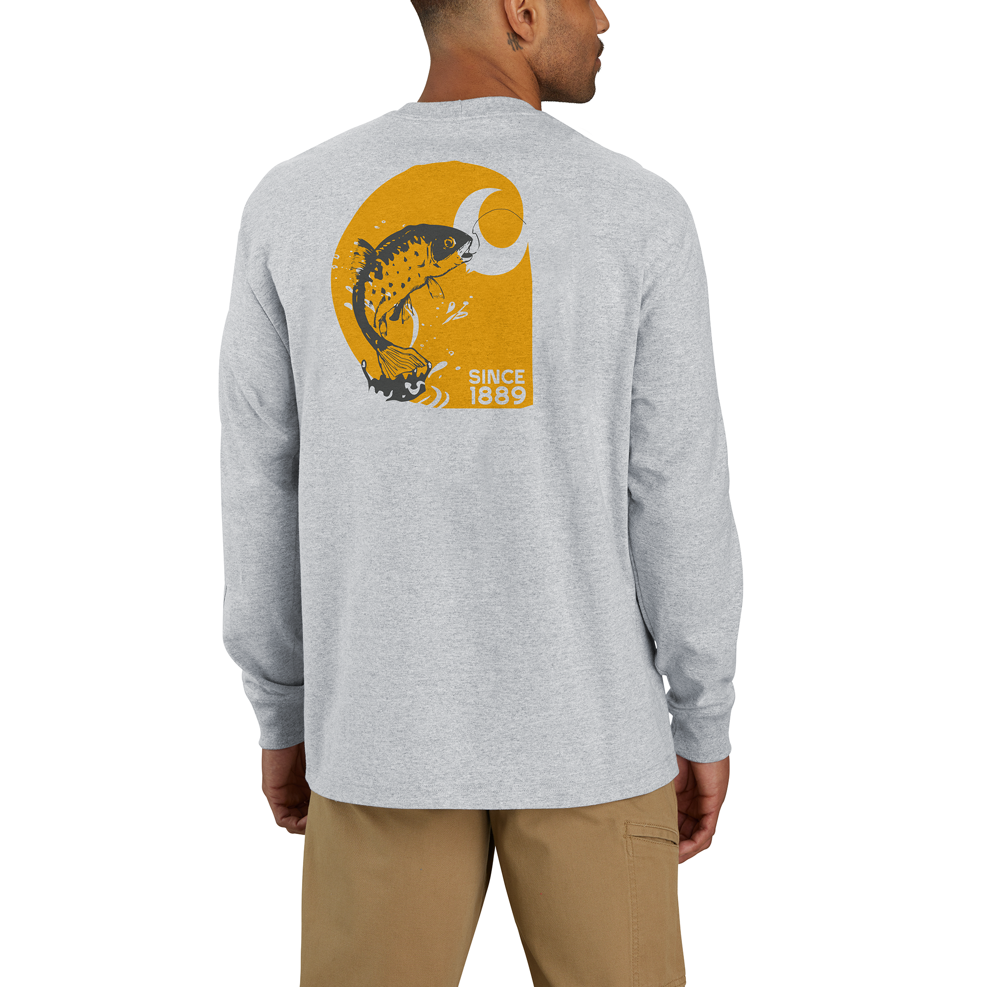 Carhartt Heavyweight Fish Graphic Long Sleeve - Mens