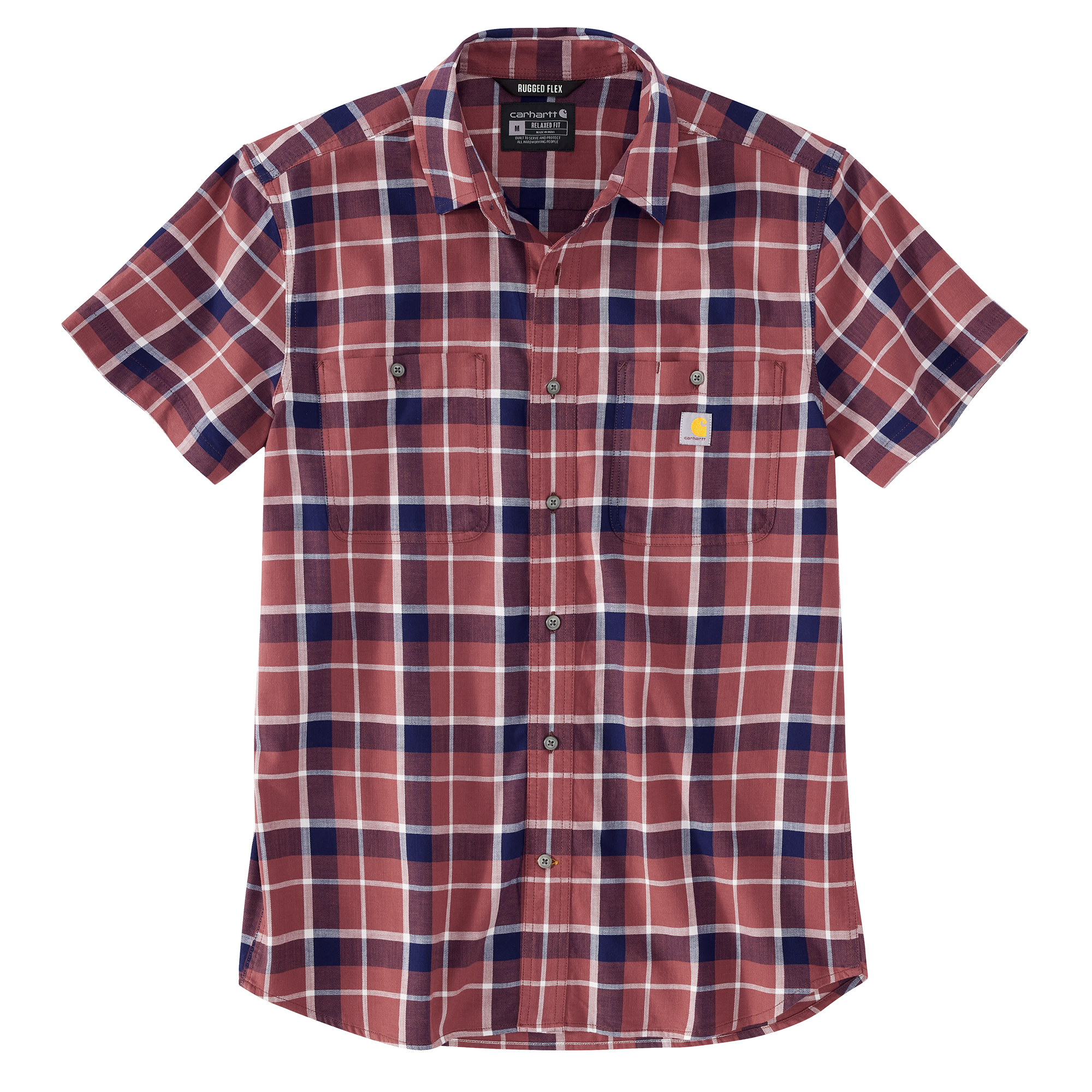 Carhartt Lightweight Short Sleeve Plaid Shirt - Tall - Mens