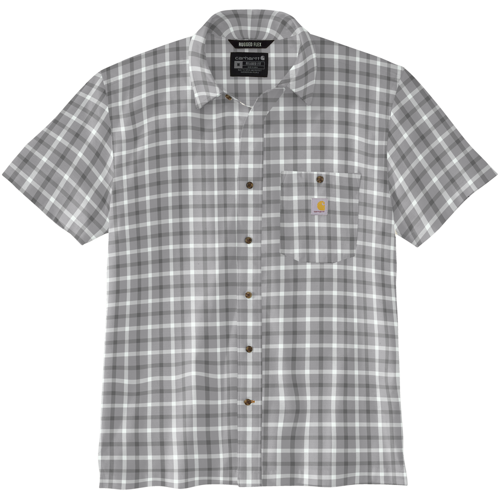 Carhartt Force Sun Defender Lightweight Short Sleeve Plaid Shirt - Mens