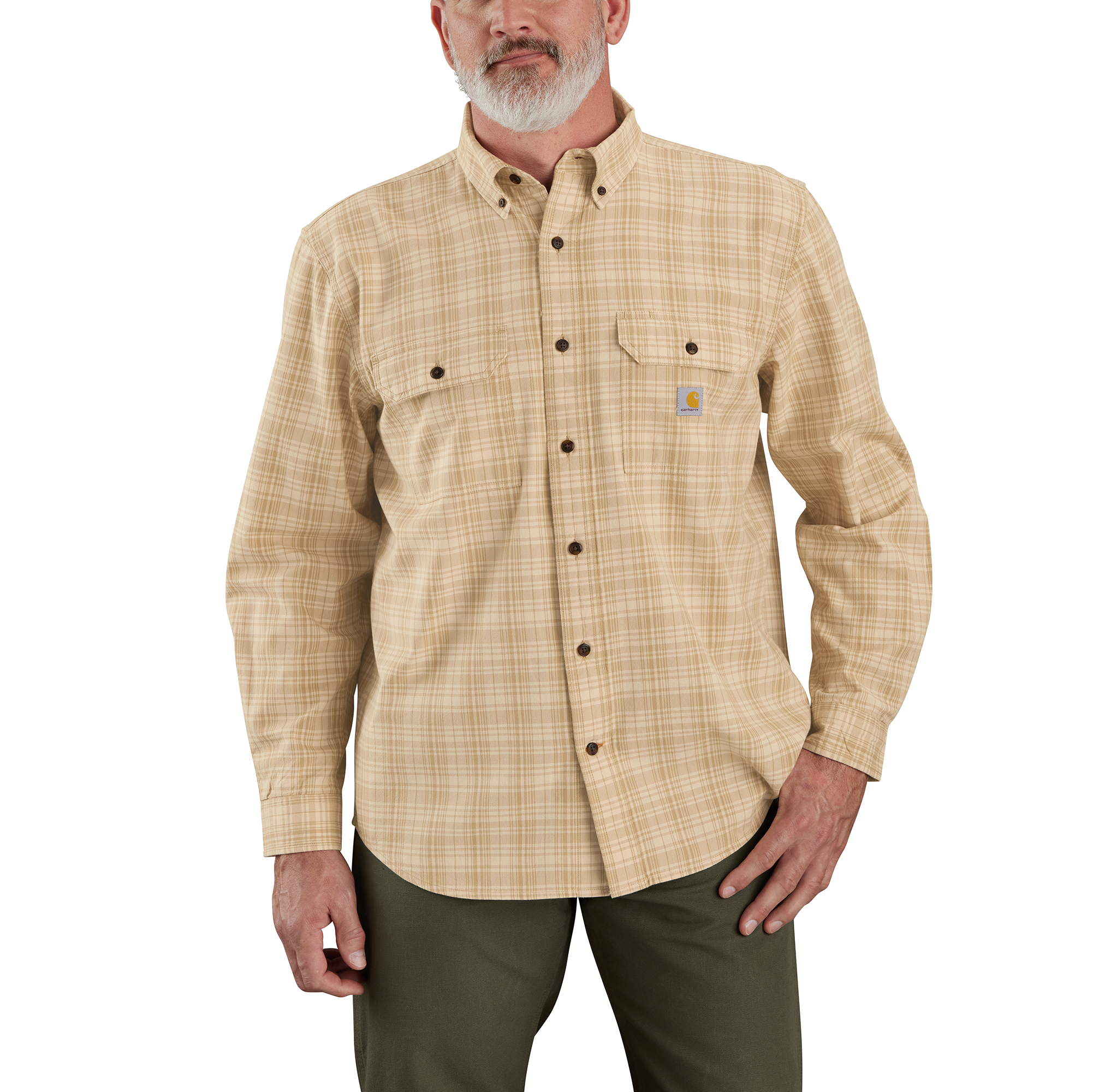 Carhartt Midweight Chambray Plaid Long Sleeve - Tall - Mens