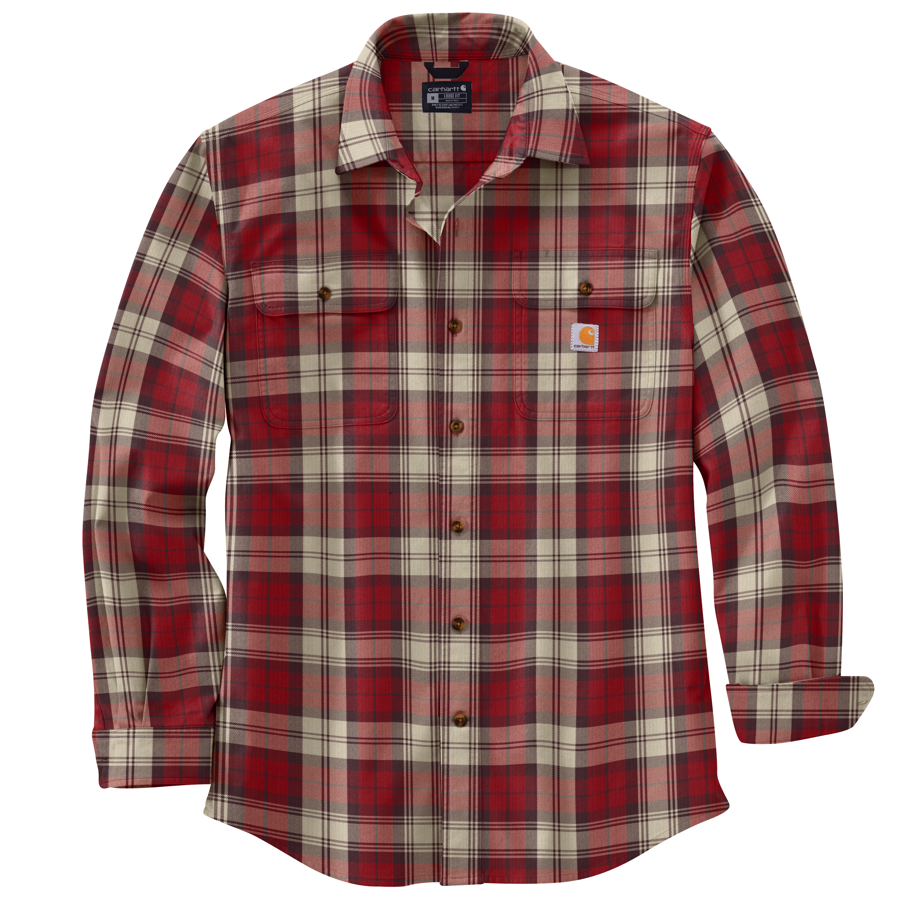 Carhartt Heavyweight Flannel Plaid Long Sleeve - Tall - Mens