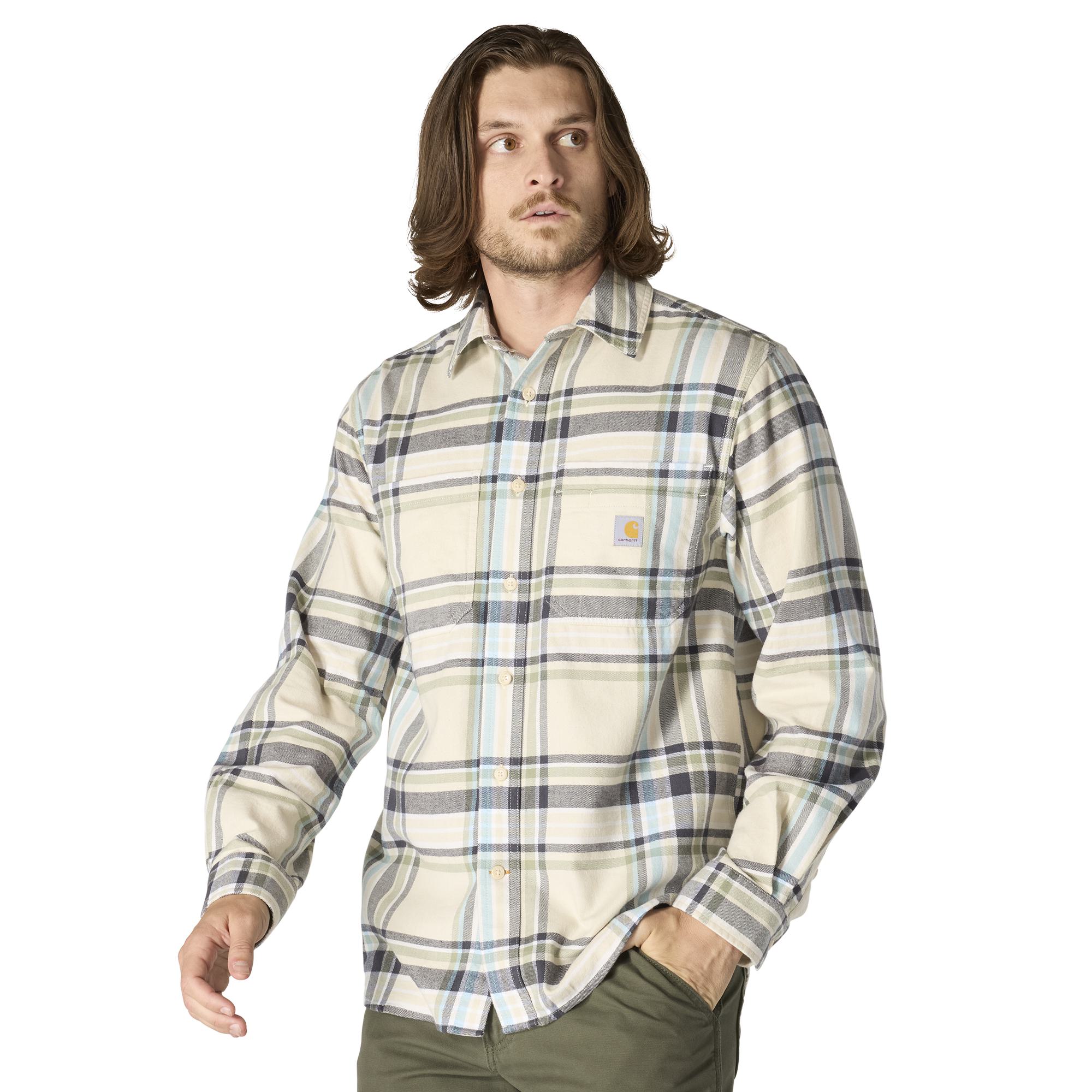 Carhartt Rugged Flex™ Midweight Flannel Long-Sleeve Plaid Shirt - Mens