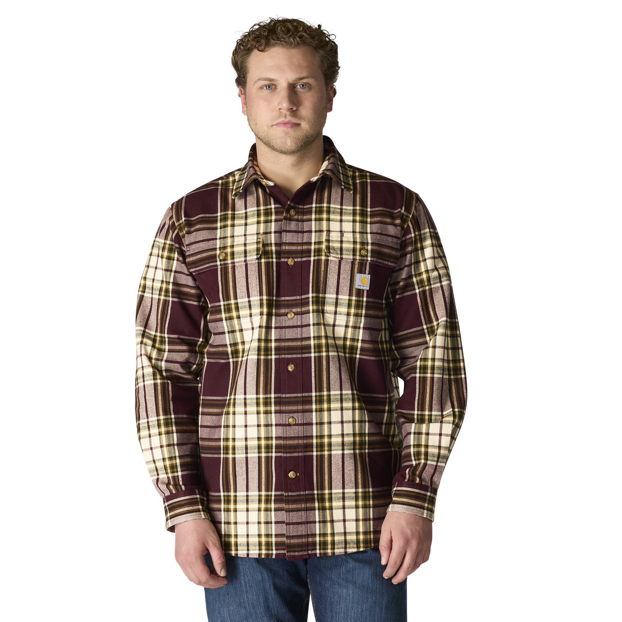Carhartt Heavyweight Flannel Long-Sleeve Plaid Shirt - Tall - Mens