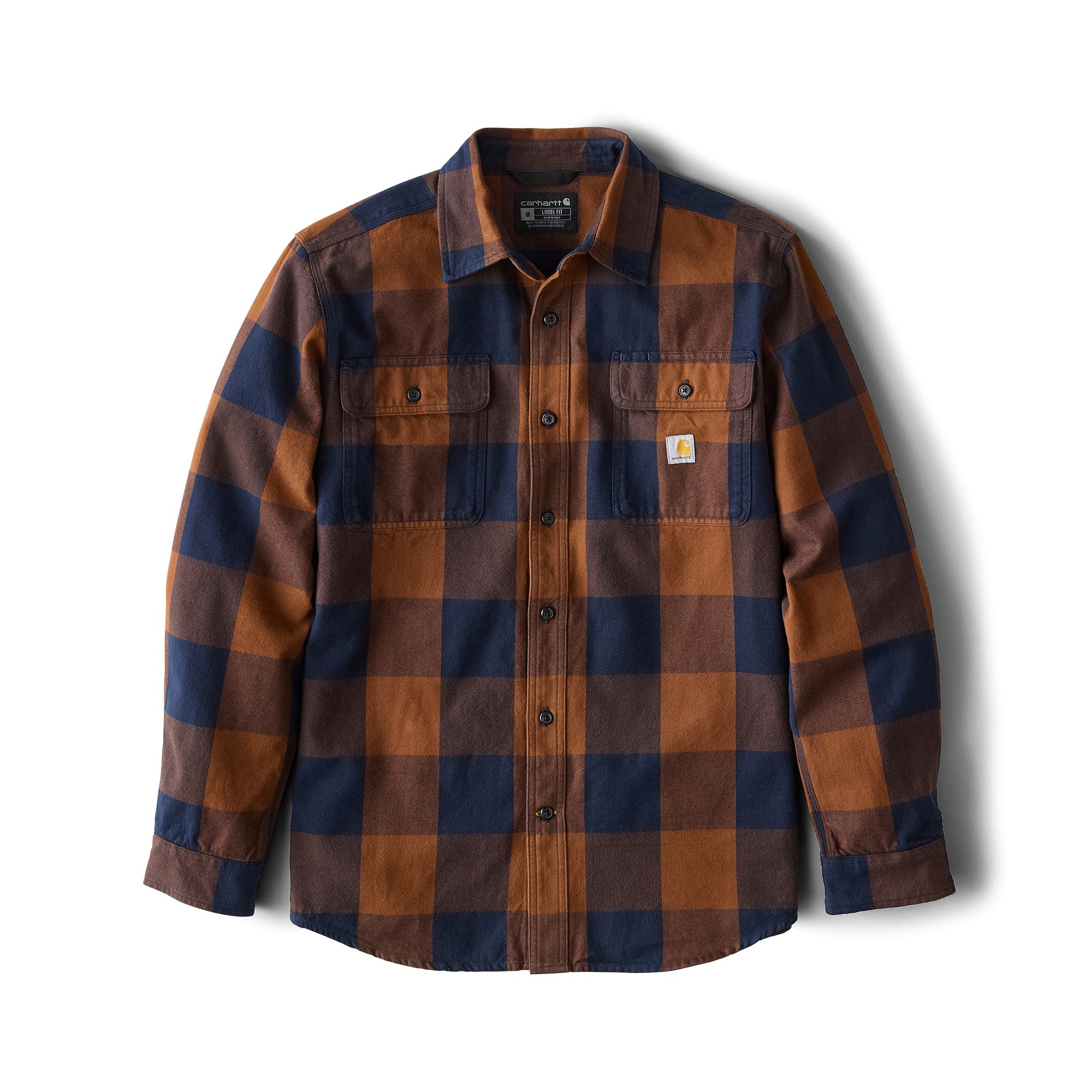 Carhartt Heavyweight Flannel Long-Sleeve Plaid Shirt - Tall - Mens