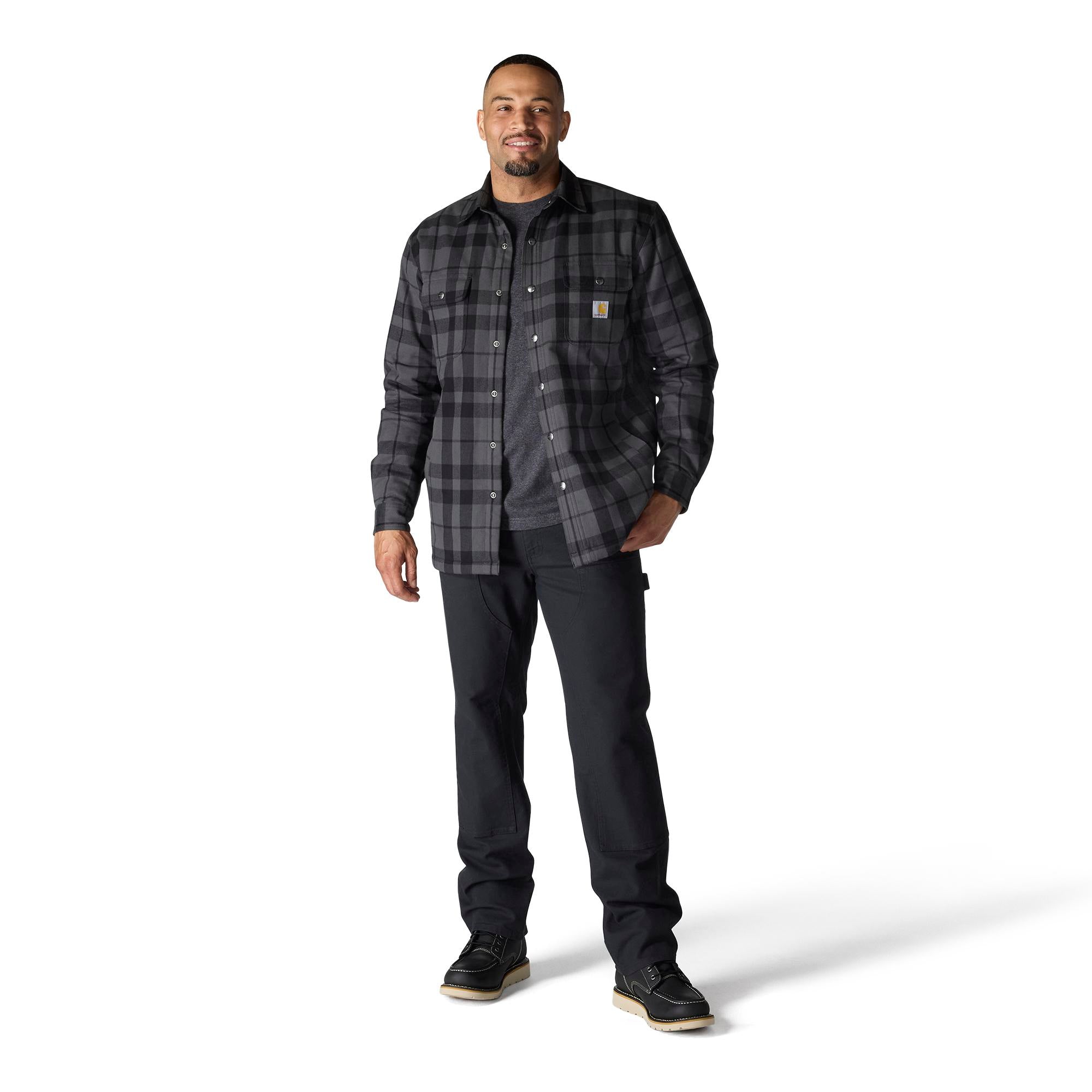 Carhartt Flannel Sherpa-Lined Shirt Jac - Tall - Mens