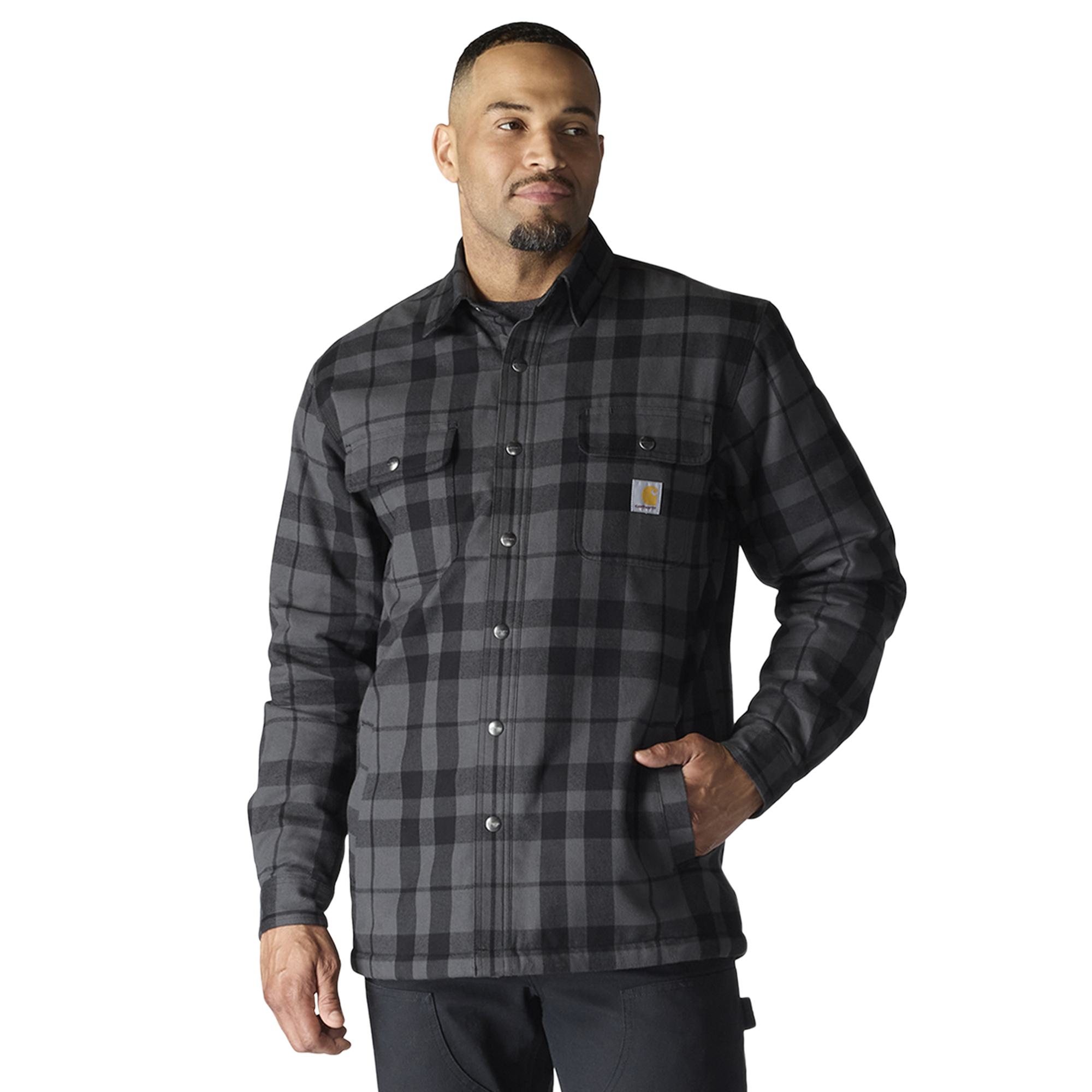 Carhartt Flannel Sherpa-Lined Shirt Jac - Tall - Mens