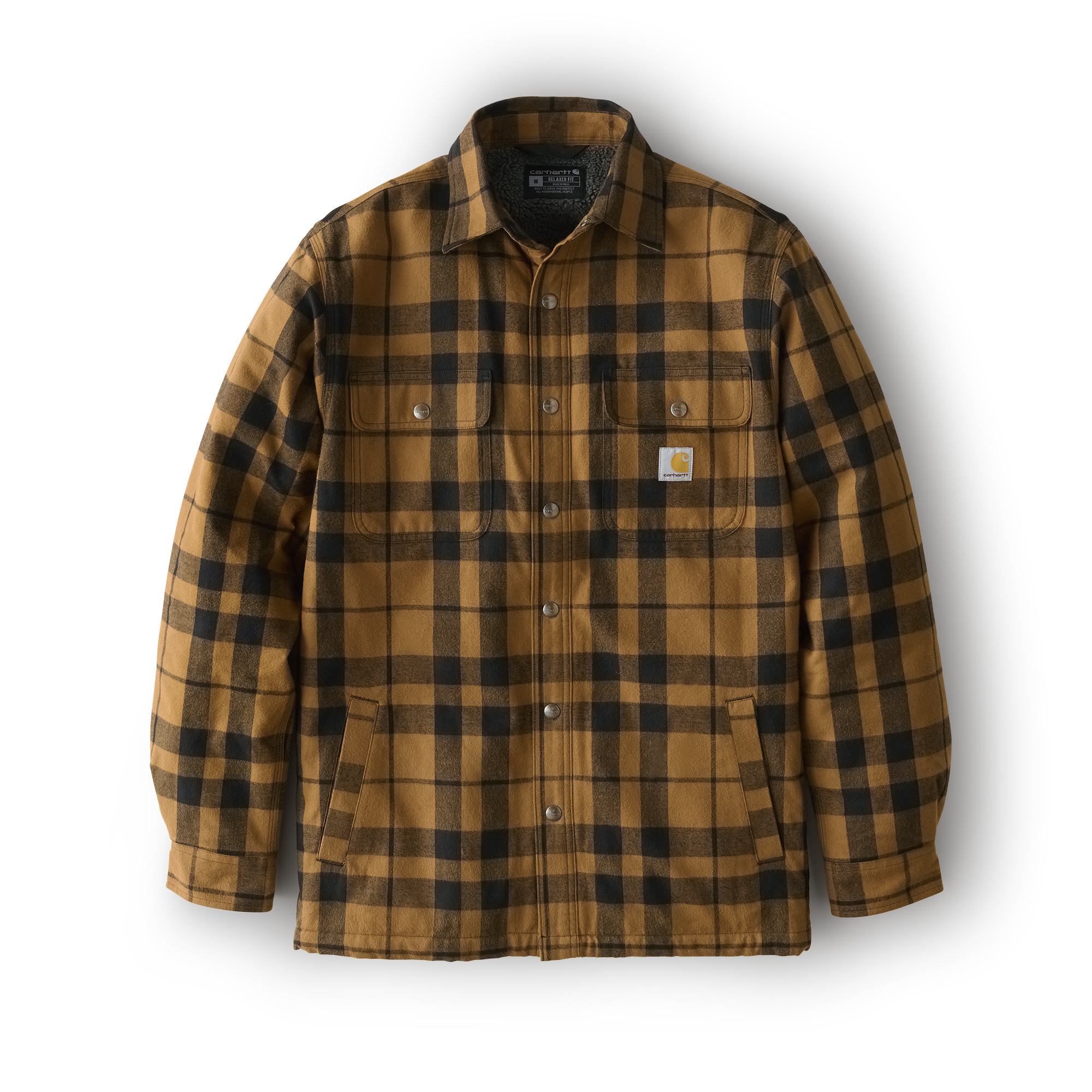 Carhartt Flannel Sherpa-Lined Shirt Jac - Tall - Mens