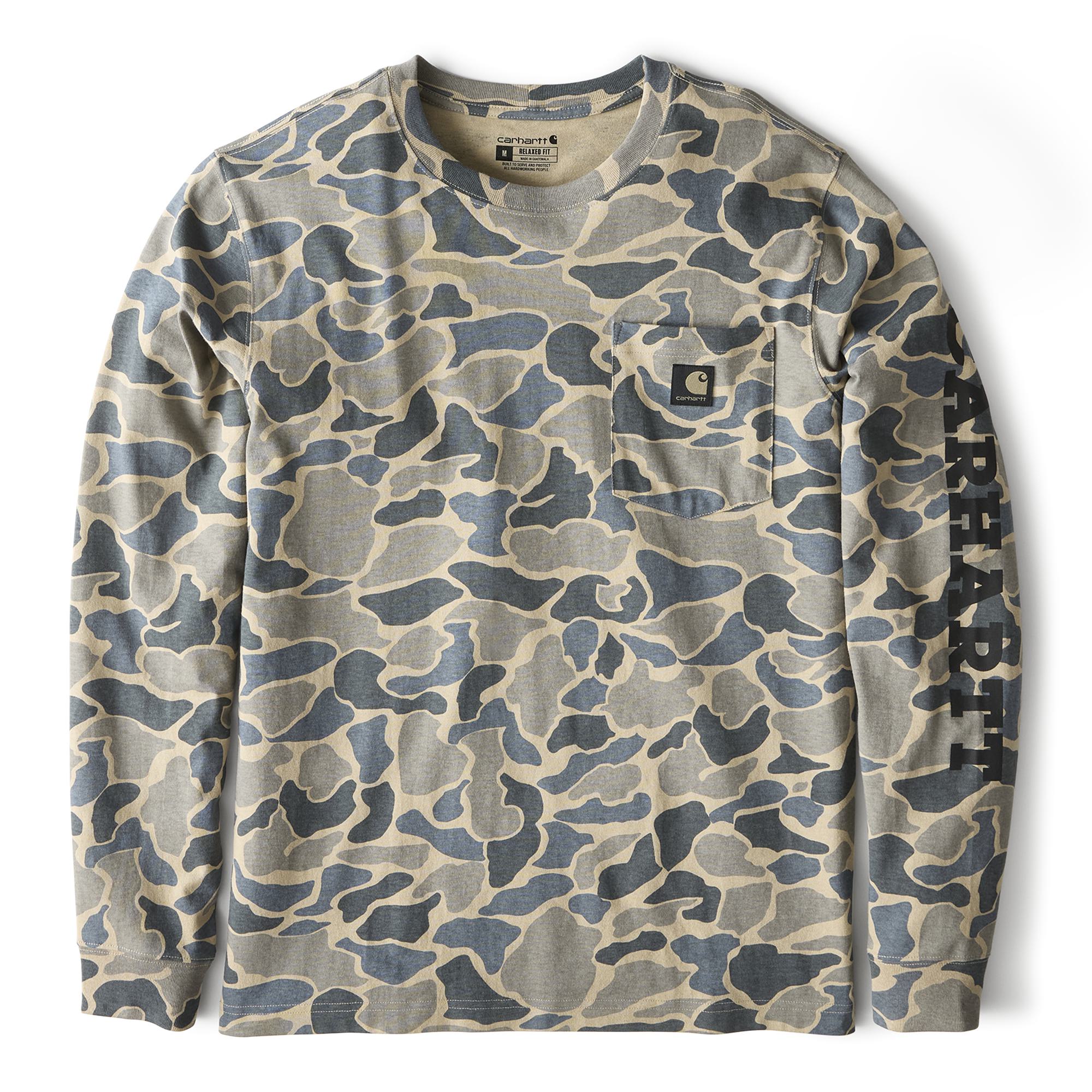 Carhartt Heavyweight Long-Sleeve Pocket Camo Graphic T-Shirt - Tall - Mens