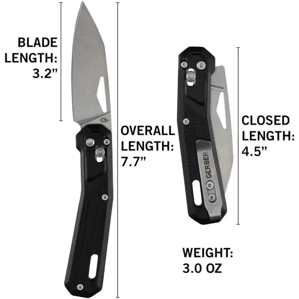 Gerber Black Vista Folding Pocket Knife