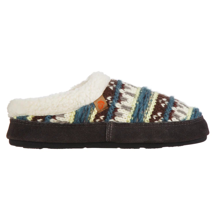 Acorn Fairisle Clog Slipper - Womens