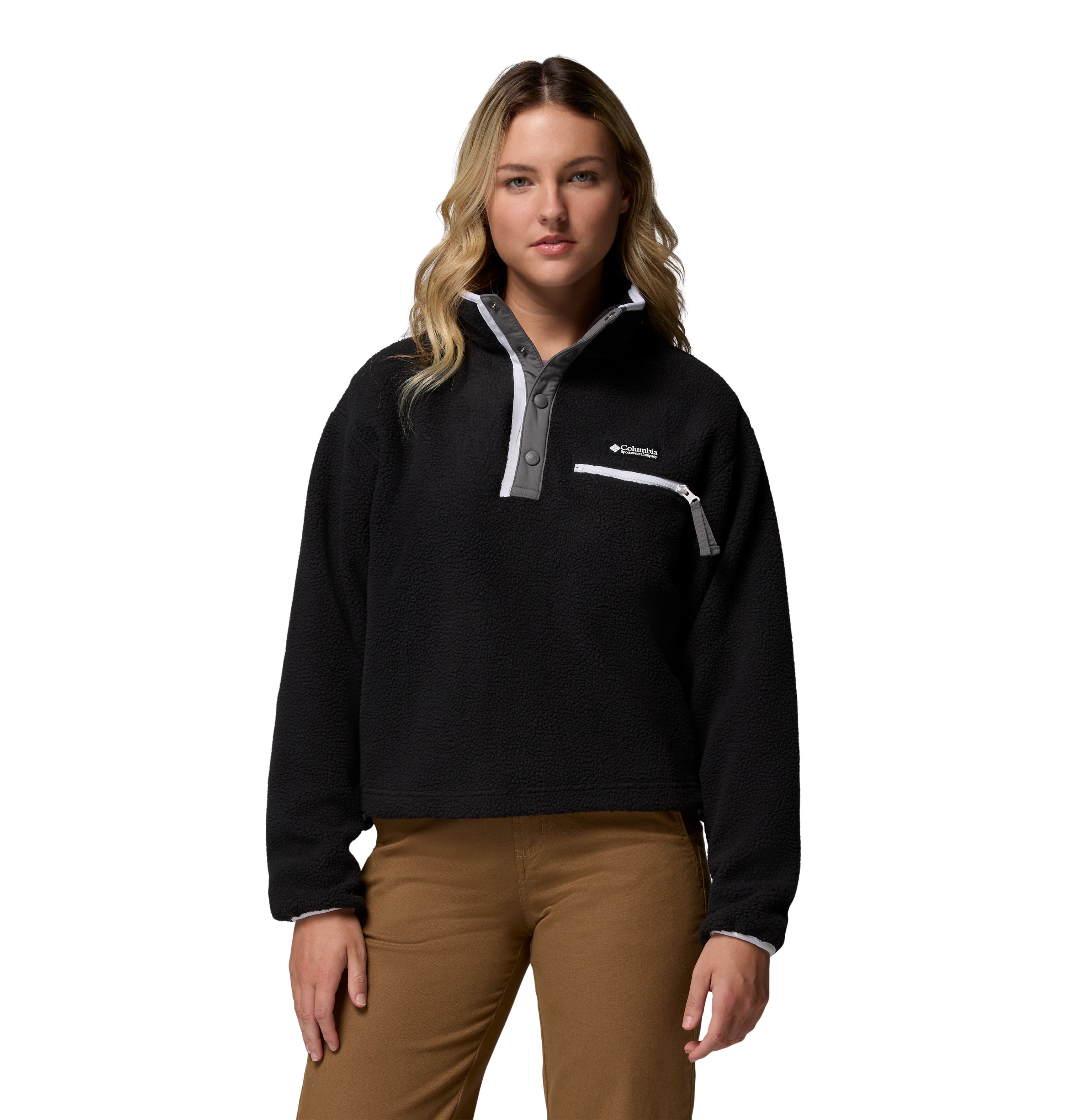 Columbia Helvetia™ II Cropped Half Snap Fleece Pullover - Womens