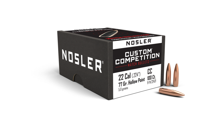 Nosler HPBT Custom Competition 22Cal / 77Gr
