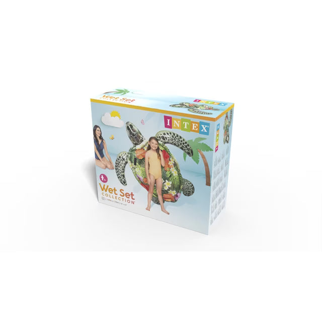 Intex Realistic Sea Turtle Inflatable Ride-On Pool Float with Handles