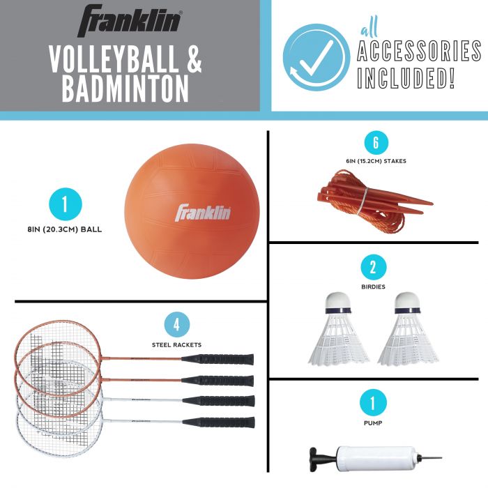 Franklin Starter Volleyball & Badminton Set