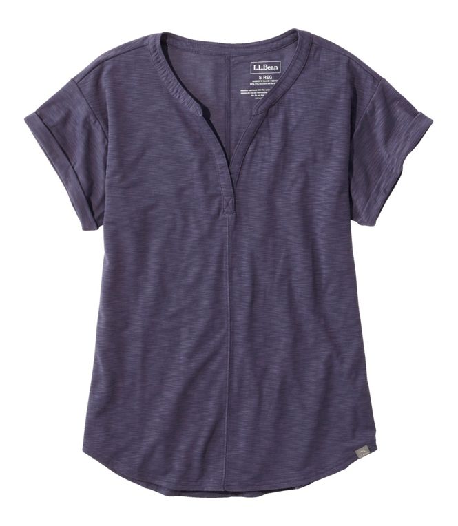 L.L.Bean Streamside Short-Sleeve Splitneck - Womens