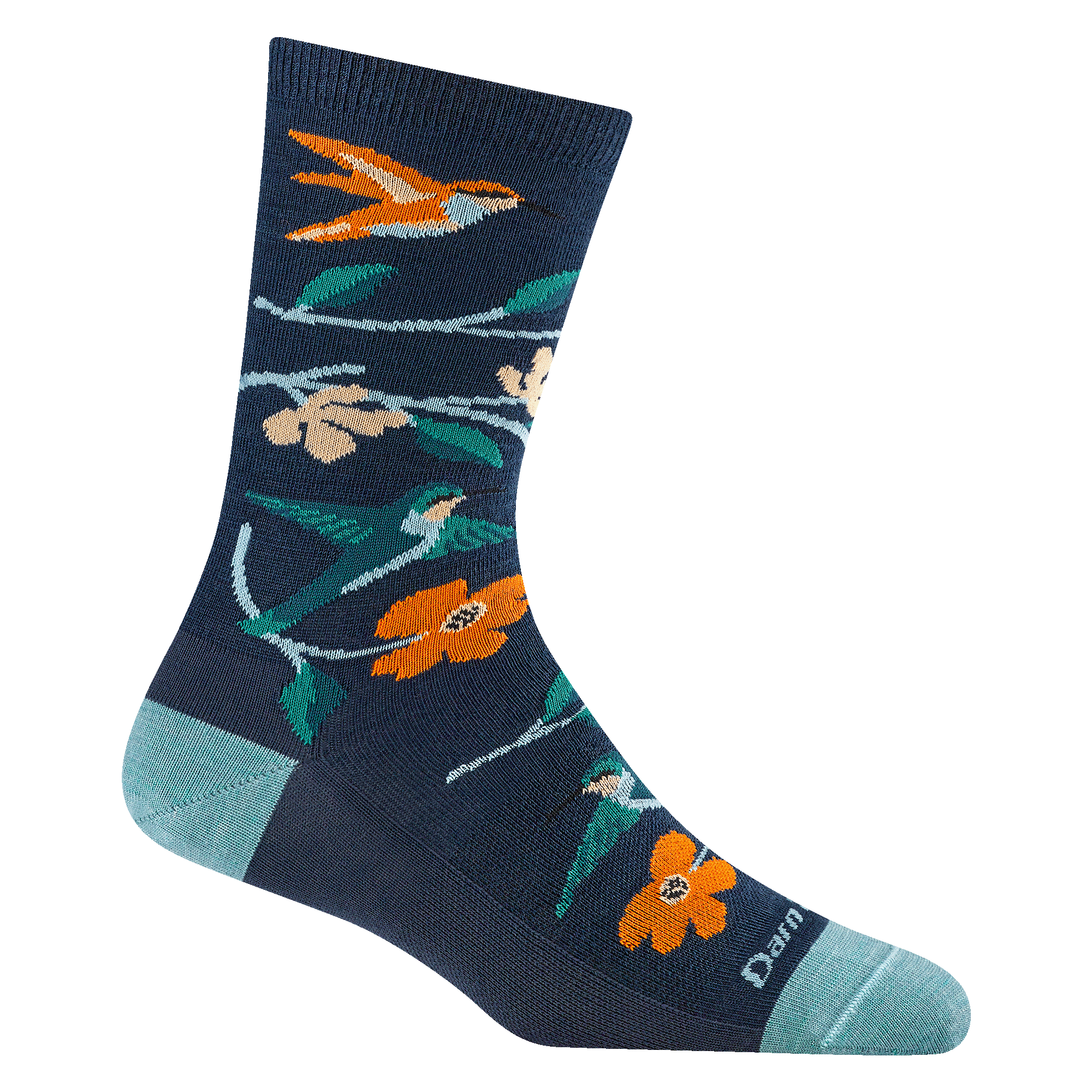 Darn Hiker Birds of a Feather Crew Lightweight Lifestyle Socks - Womens