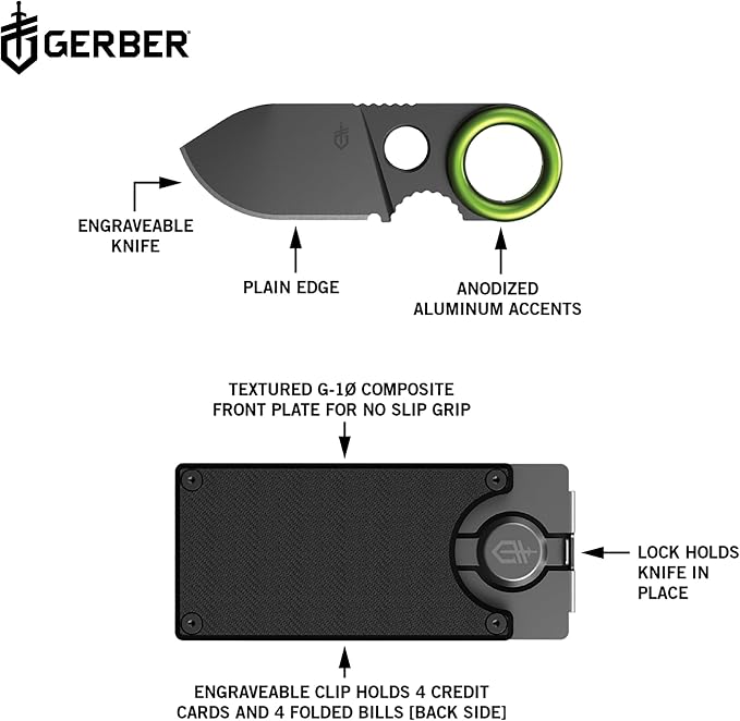 Gerber Gear Money Clip with Pocket Knife