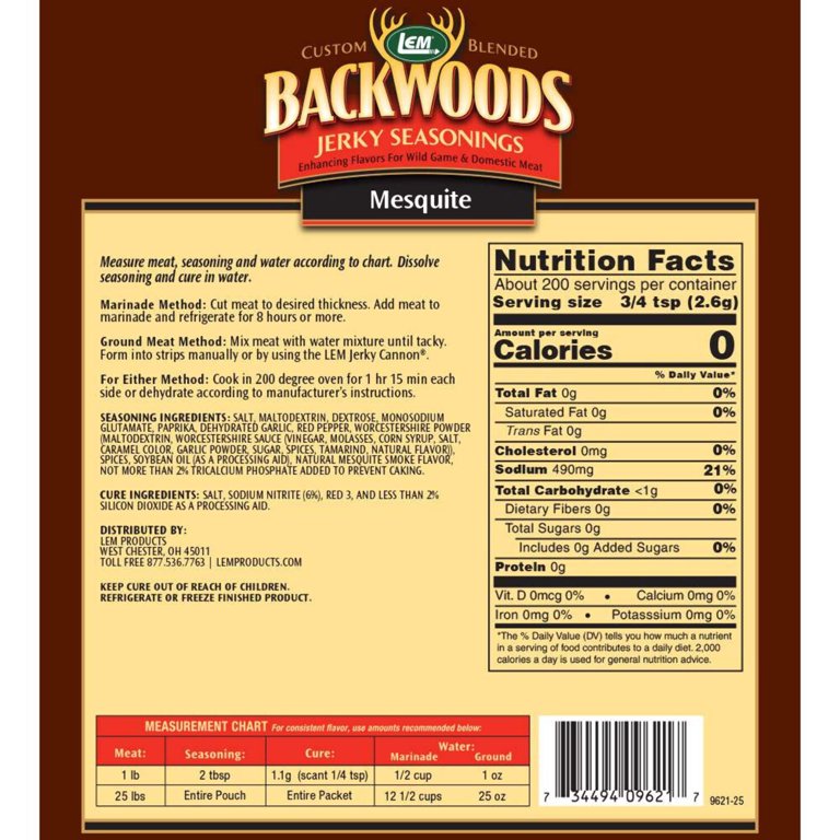 LEM Backwoods Mesquite Jerky Seasoning