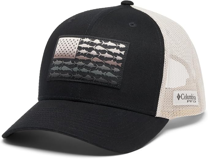 Columbia Men's PFG Fish Flag Mesh Snapback Hat