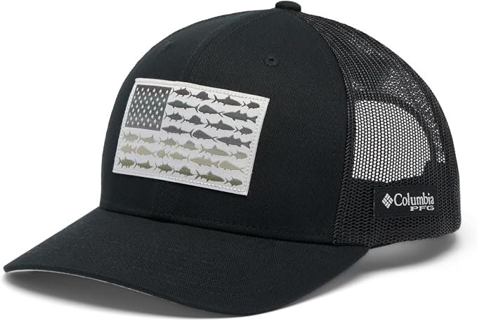 Columbia Men's PFG Fish Flag Mesh Snapback Hat
