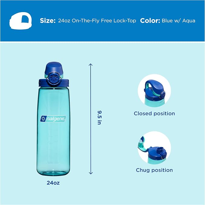 Nalgene 24 oz On The Fly Lock-Top Water Bottle