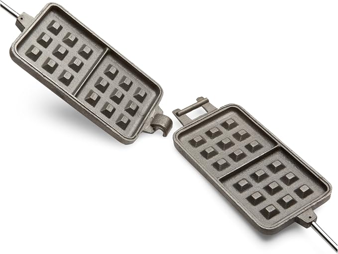 Rome Industries Inc  Waffle Iron with Steel and Wood Handles