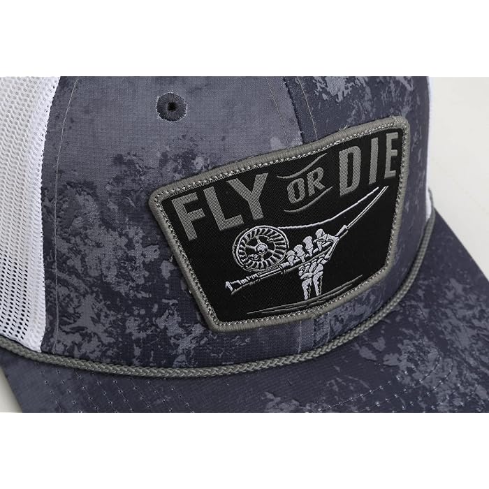 Fly Or Die Fly Fishing Mesh Back Patch Rope Cap