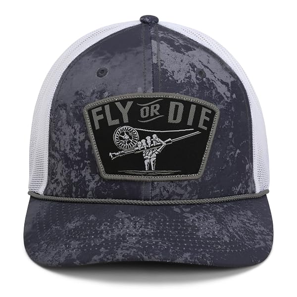 Fly Or Die Fly Fishing Mesh Back Patch Rope Cap