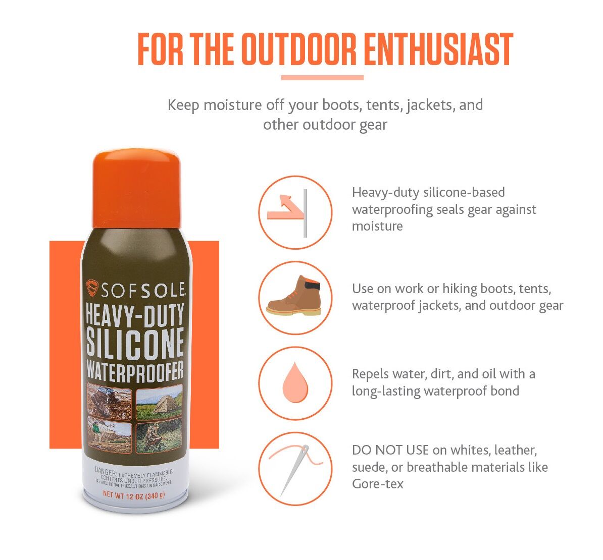 Sof Sole Heavy-Duty Silicone Waterproofer - 12 oz