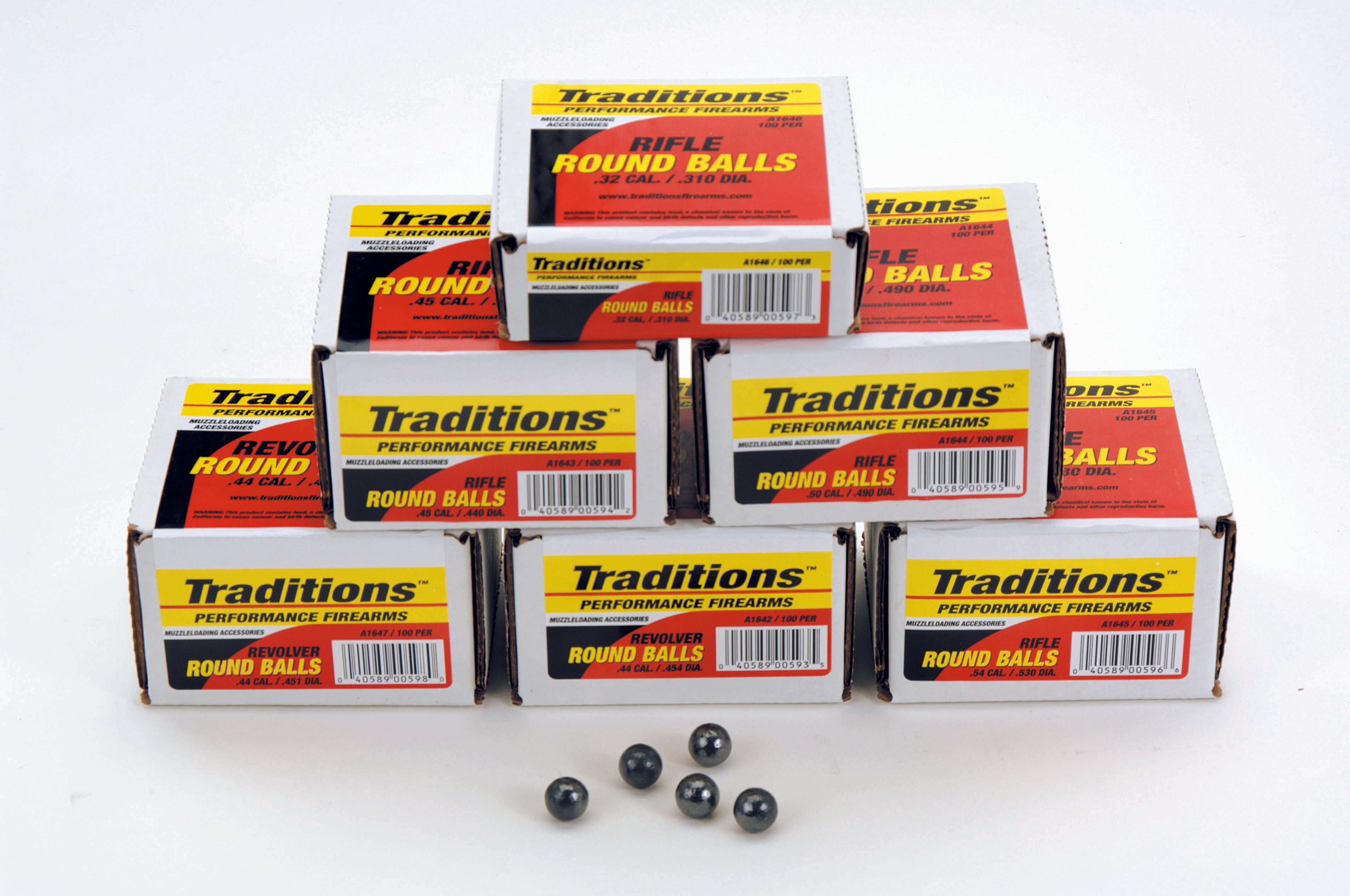 Traditions Revolver Round Ball .44Cal - 140gr - A1647