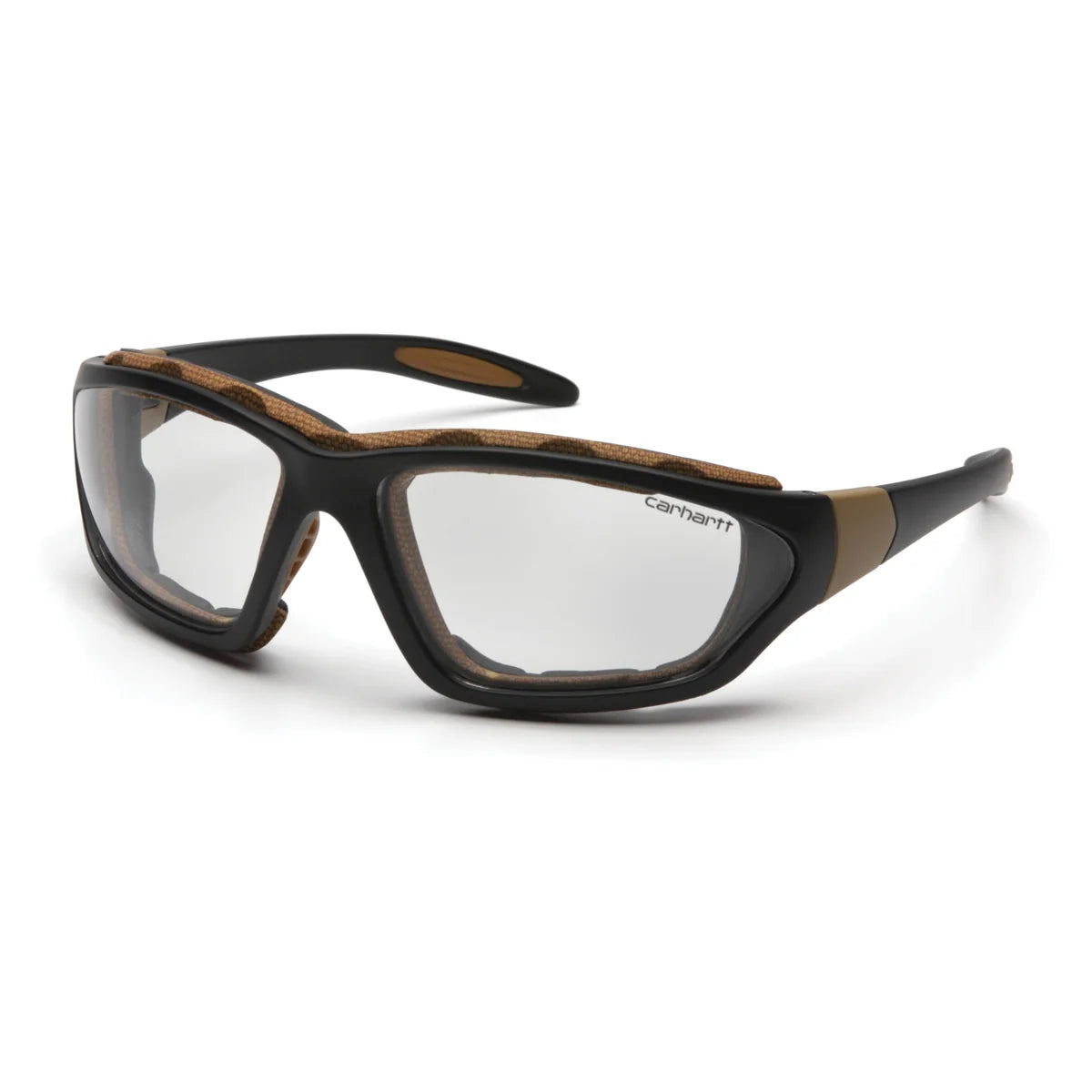 Carhartt Carthage Safety Glasses/Goggles - Black Frame Clear Anti-Fog Lens