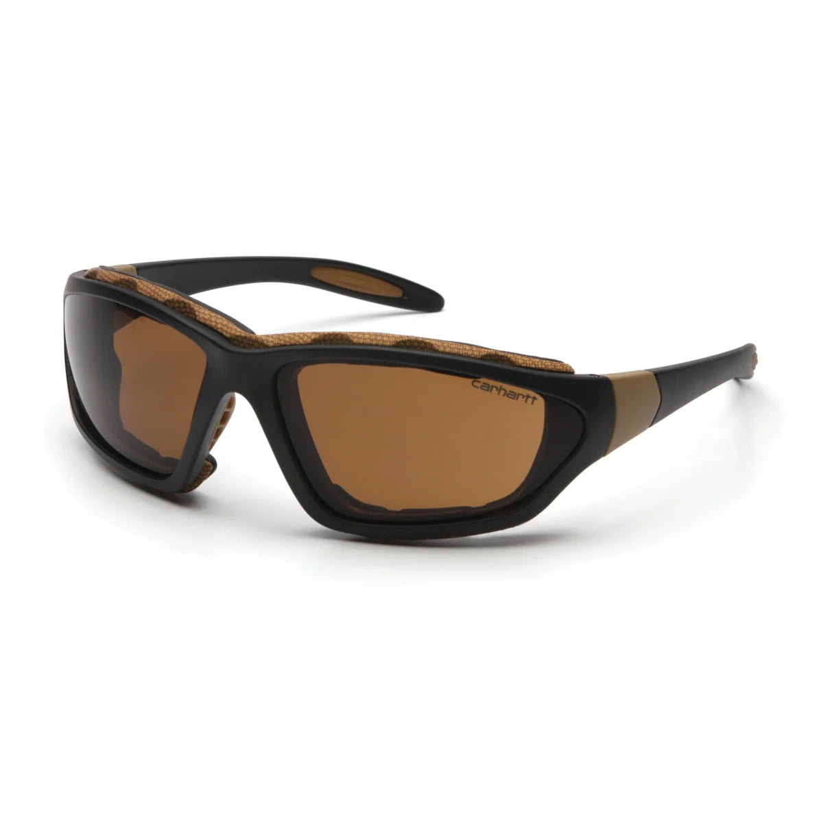 Carhartt Carthage Safety Glasses/Goggles - Black Frame Stone Bronze Anti-Fog Lens