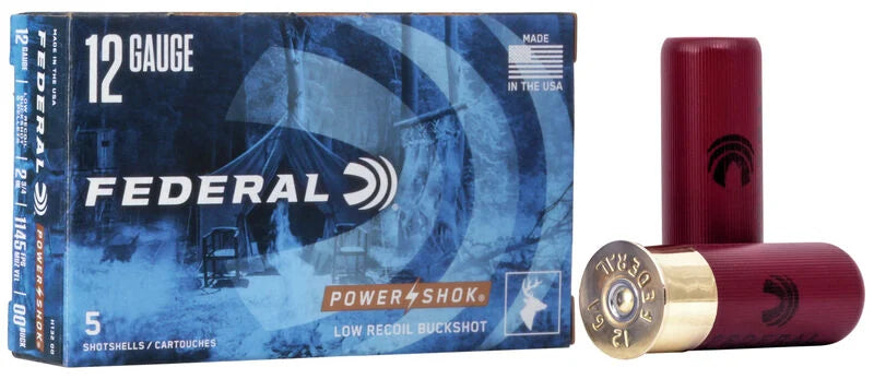 Federal Power-Shok Buckshot - Low Recoil - 12GA - 2 3/4"