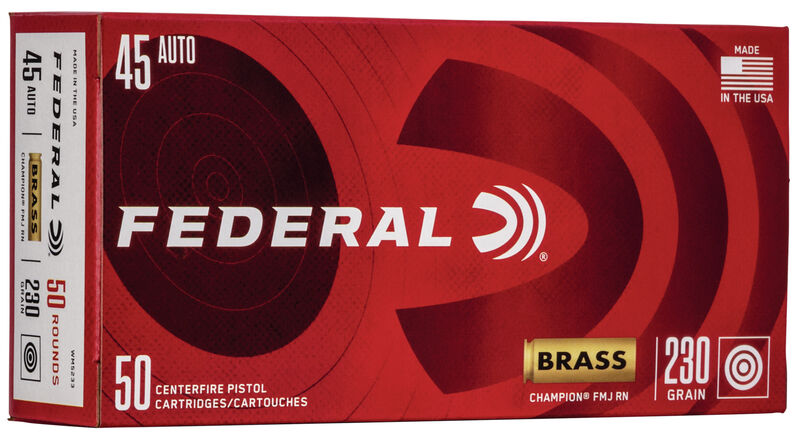 Federal Brass Champion Training 45Auto /  230Gr