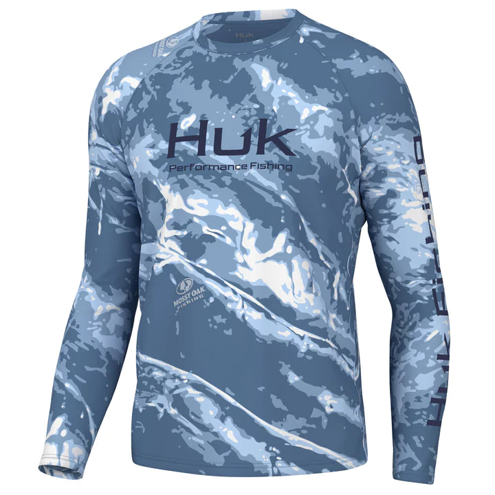 Huk Pursuit Performance Mossy Oak Long Sleeve Shirt - Mens