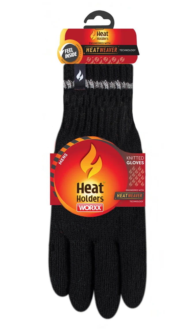 Heat Holders Men's Richard Flat Knit Gloves with Grips