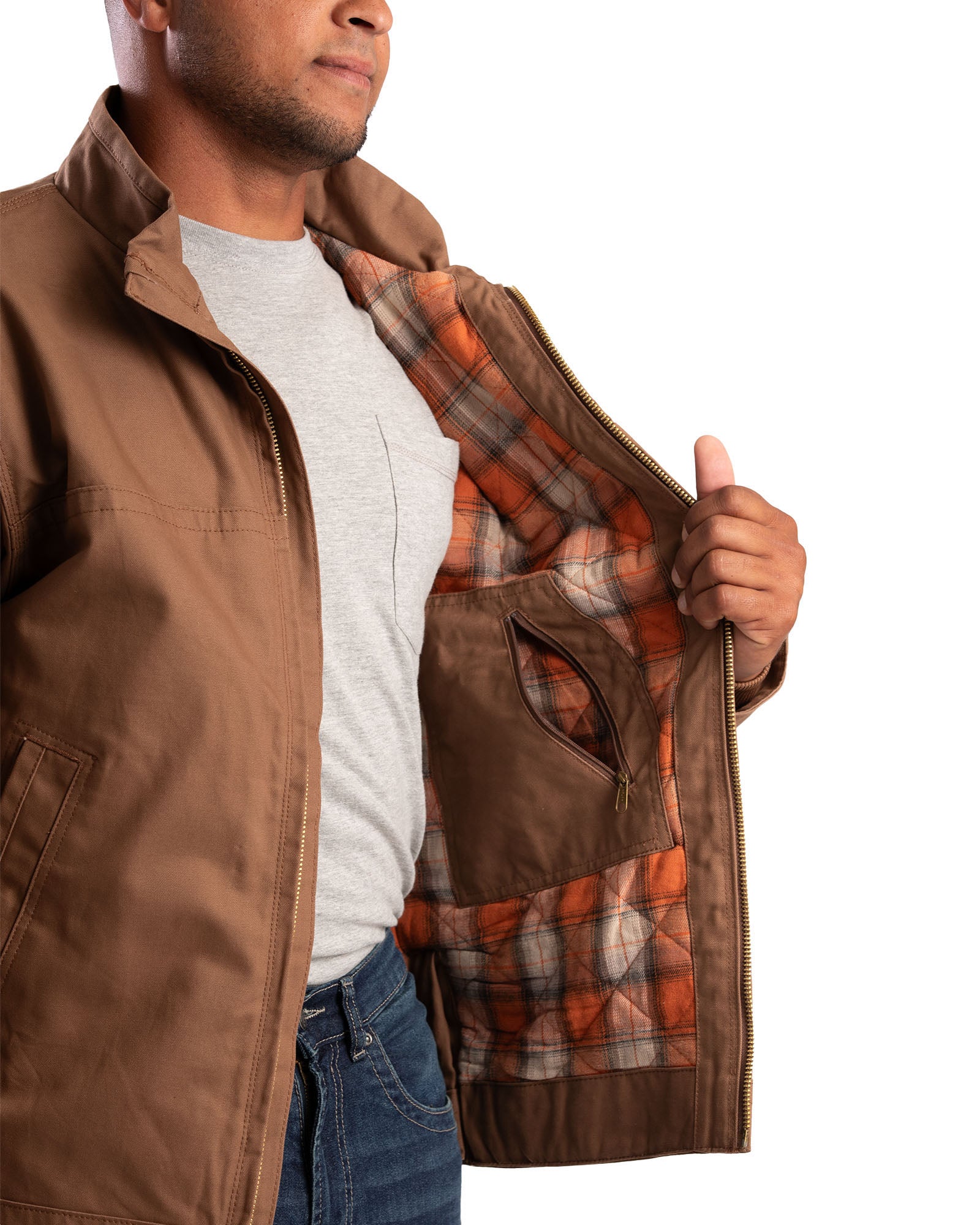 Berne Heartland Washed Duck Flannel-Lined Jacket - Mens