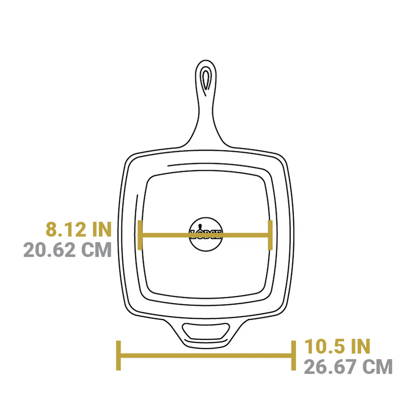 Lodge 10.5" Square Cast Iron Grill Pan
