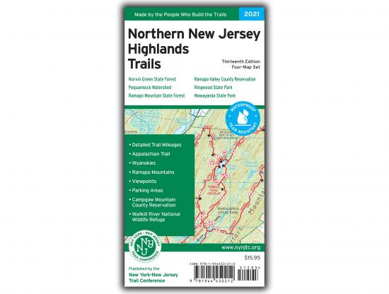 NYNJTC Northern New Jersey Highlands Trail Map - 13th Edition