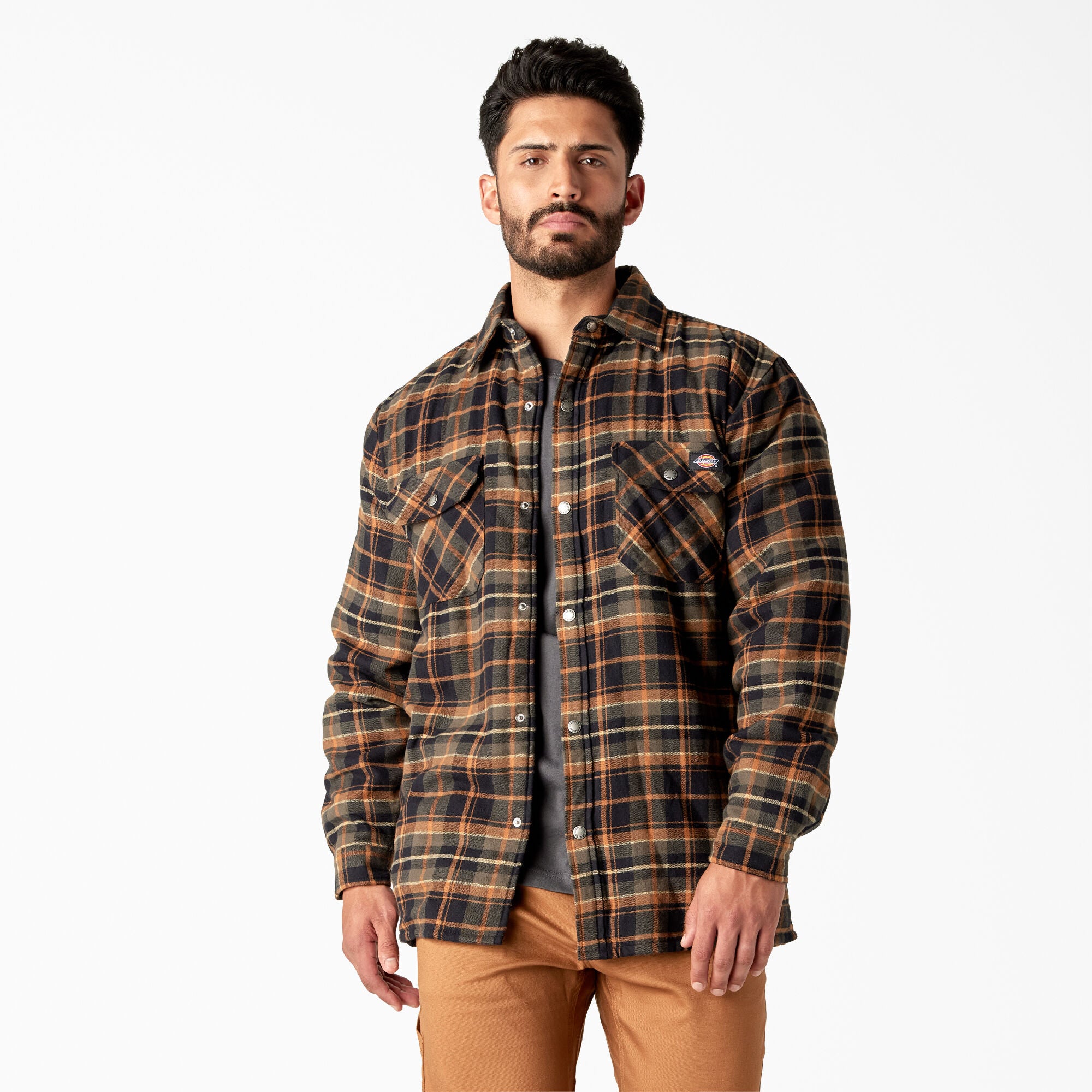 Dickies Water Repellent Fleece Lined Flannel Shirt Jacket - Mens