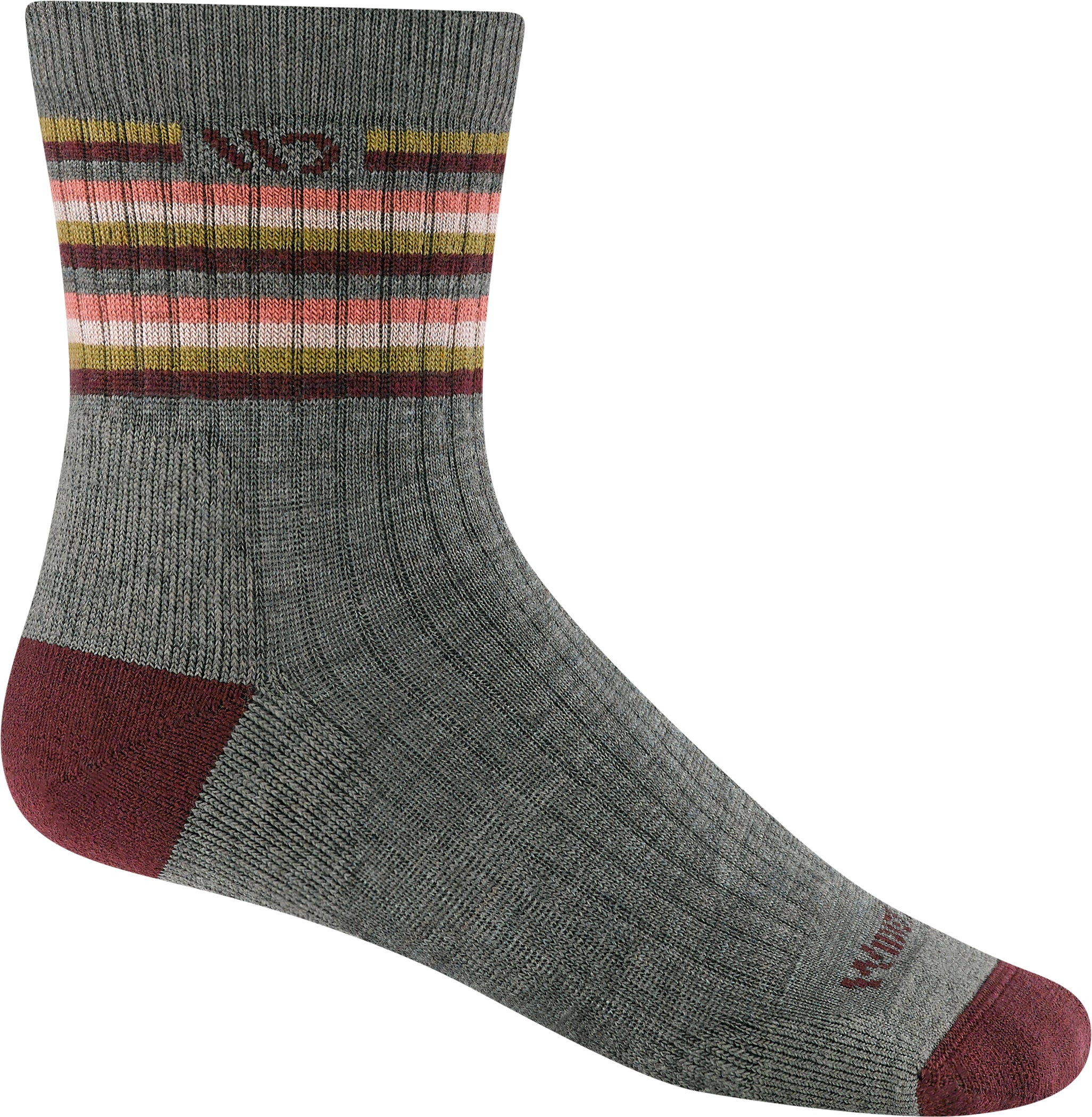 Wide Open Multi Stripe Cushioned Micro Crew Socks - Womens