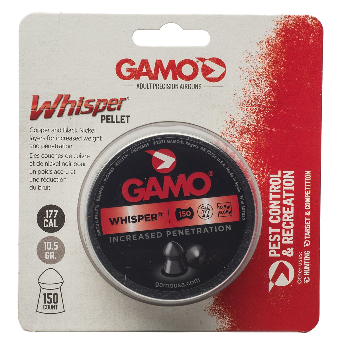 Gamo Whisper High Weight Pellets .177